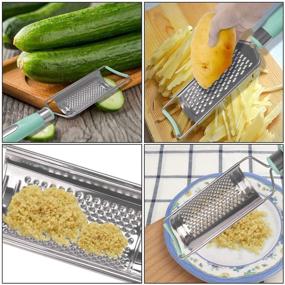 img 1 attached to Versatile 3in1 Stainless Steel Cheese Grater: Handheld Zester Grinder for Lemon, Chocolate, Garlic, and More!