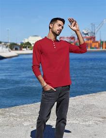 img 2 attached to Explore LecGee Henley Cotton Regular T Shirts: Ideal Men's Clothing for Comfort and Style!