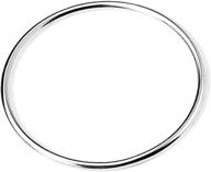 💍 stainless steel simple plain polished round circle bangle bracelet by jude jewelers logo