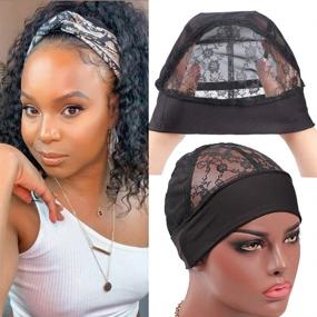 img 4 attached to 🎀 Wig Grip Cap Headband: 2-in-1 Solution for Lace Wigs & Frontals - Easy Wear, Great Elasticity! (1 PCS)