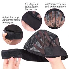 img 2 attached to 🎀 Wig Grip Cap Headband: 2-in-1 Solution for Lace Wigs & Frontals - Easy Wear, Great Elasticity! (1 PCS)