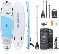 smooth sup inflatable stand up paddle board: premium accessories, travel backpack, action camera mount, and more! logo