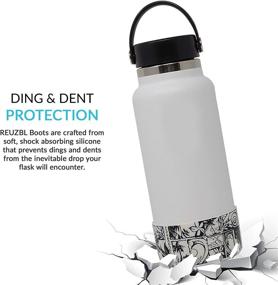 img 2 attached to 🌺 REUZBL Silicone Hawaii Boot Sleeve Protector for 12-40 oz Stainless Steel Water Bottles - Vacuum Insulated & Compatible