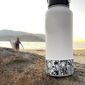 img 3 attached to 🌺 REUZBL Silicone Hawaii Boot Sleeve Protector for 12-40 oz Stainless Steel Water Bottles - Vacuum Insulated & Compatible