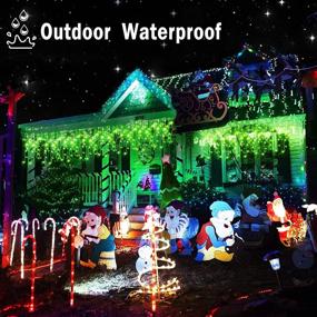 img 1 attached to Christmas Lights Outdoor Decorations 400 LED 33Ft 8 Modes Curtain Fairy String Light With 75 Drops Lighting & Ceiling Fans for Novelty Lighting