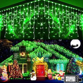 img 4 attached to Рождественские огни Наружные украшения 400 LED 33Ft 8 Modes Curtain Fairy String Light с 75 каплями