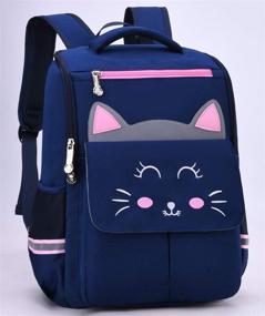 img 1 attached to Backpack Kindergarten Elementary Grader Cat1 Blue