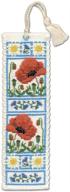 🌺 exquisite poppy meadow cross stitch bookmark kit by textile heritage: a beautifully crafted must-have for book lovers! logo