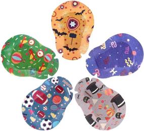img 2 attached to EGOOL Cool Eye Patches: Fun Designs, 50 Pack Breathable Adhesive Eye Patches for Kids - Regular Size