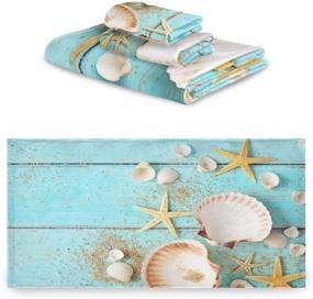 img 2 attached to Shells Starfish Absorbent Bathroom Washcloths