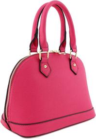 img 3 attached to Black Saffiano Classic Satchel Women's 👜 Handbags & Wallets with Zip Around Design