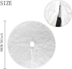 img 3 attached to 🎄 Kaximd 36-inch Snow White Faux Fur Luxury Christmas Tree Skirt - Ideal for Xmas Holiday Party Decorations, Pet Favors & Home Décor