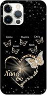 🦋 custom nana butterfly phone case with grandkids' names - personalized gift for mother's day, grandparent's day, birthday, thanksgiving, christmas logo