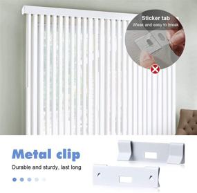 img 2 attached to 🪞 Magicfour Vertical Blinds Repair Tab Kit: High-Quality Blind Slat Replacement Parts - 50 Pack