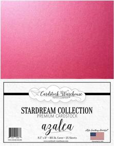 img 1 attached to 🌸 Azalea Pink Metallic Cardstock Paper - 8.5 X 11 Inch - 105lb / 284 GSM Cover - 25 Sheets by Cardstock Warehouse