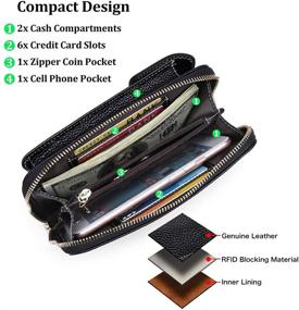 img 3 attached to 👜 Versatile Leather Crossbody Wristlet Handbags: GOIACII Women's Stylish Handbags & Wallets