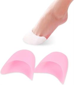 img 1 attached to 🩰 1 Pair Soft Gel Toe Caps for Ballet Pointe Dance Shoes - Ideal for Girls and Women Athletes