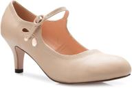 👠 olivia round-toe women's kitten heels pumps - classic shoes for women logo