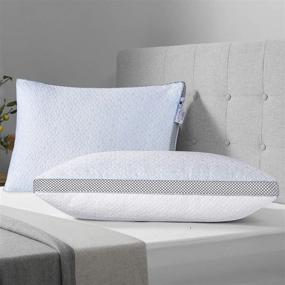 img 4 attached to 🌬️ LOVTEX Cooling Bed Pillows for Sleeping - Set of 2 Standard Size Soft Down Alternative Pillows, Ideal for Side, Stomach, and Back Sleepers, 20"x26