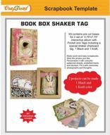 craftreat box scrapbook for wedding kids and family - contains precut base for making 2 albums of book box shaker tag (1 black and 1kraft color) 5 logo