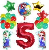 🎈 super mario bros balloon decorations for kids birthday party - set of 27 pcs, perfect for 5th super mario theme celebration логотип