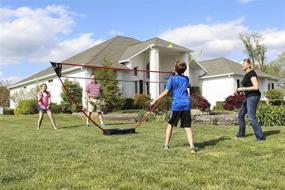 img 1 attached to 🏸 Zume Games Portable Badminton Set for Easy Setup on Any Surface – No Tools or Stakes Needed!