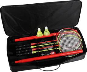 img 2 attached to 🏸 Zume Games Portable Badminton Set for Easy Setup on Any Surface – No Tools or Stakes Needed!