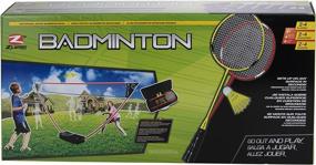 img 3 attached to 🏸 Zume Games Portable Badminton Set for Easy Setup on Any Surface – No Tools or Stakes Needed!