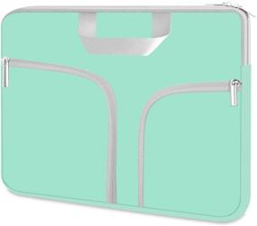 img 4 attached to 📱 HESTECH Tablet Sleeve Case: Green Protective Cover for Chromebook Duet, iPad Air 4, Samsung Galaxy Tab, and more