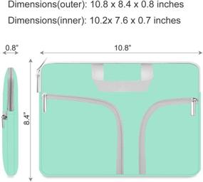 img 1 attached to 📱 HESTECH Tablet Sleeve Case: Green Protective Cover for Chromebook Duet, iPad Air 4, Samsung Galaxy Tab, and more