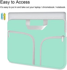 img 2 attached to 📱 HESTECH Tablet Sleeve Case: Green Protective Cover for Chromebook Duet, iPad Air 4, Samsung Galaxy Tab, and more