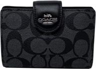 💼 classic coated medium corner wallet: a stylish addition to women's handbags & wallets collection logo