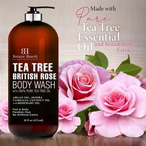 img 3 attached to Powerful BOTANIC HEARTH Tea Tree Body Wash: British Rose Extract, Ultimate Solution for Nails, Athlete's Foot, Ringworms, Jock Itch, Acne, Eczema & Body Odor | Soothes Itching, Promotes Healthy Skin & Feet | 16 fl oz