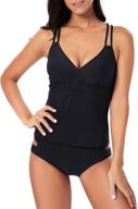 👙 bikinx v neck tankini swimsuits for women - criss cross back two piece swimwear plus size - tummy control bathing suits logo