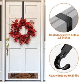 img 2 attached to 🚪 Adjustable Larchio Wreath Door Hanger - 15 to 25 inch Over The Door Hook for Front Door Decorations During Fall, Halloween, and Christmas