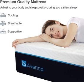 img 2 attached to 🛏️ Avenco Full Size Memory Foam Mattress - 12 Inch Premium Bed Mattress with CertiPUR-US Foam for Support, Pressure Relief & Cooler Sleep, 10-Year Support