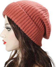 img 3 attached to 🧣 Warm Ribbed Knit Slouchy Beanie Hat for Women Men by ZLYC – Winter Stretch Skull Cap