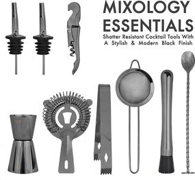 img 2 attached to 🍹 Master the Art of Mixology with our Stylish Bartender Kit Black - 11-Piece Set