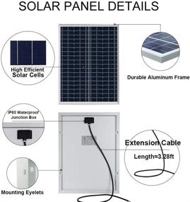 img 1 attached to 🚍 ECO-WORTHY 25W 12V Poly Solar Panel Module for Off-Grid RV and Boat Charging