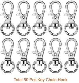 img 3 attached to 🔑 Paxcoo 100 Pcs Metal Swivel Lanyard Snap Hook with Key Rings - Silver: Secure Your Keys in Style!