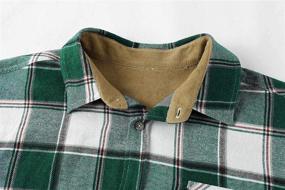 img 1 attached to 👔 Makkrom Flannel Shirts: Premium Cotton Button Men's Clothing for Stylish Shirts