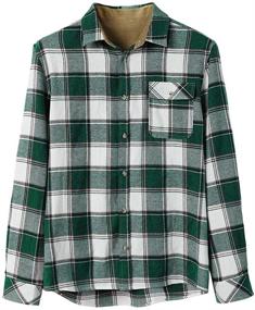 img 2 attached to 👔 Makkrom Flannel Shirts: Premium Cotton Button Men's Clothing for Stylish Shirts