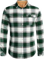 👔 makkrom flannel shirts: premium cotton button men's clothing for stylish shirts logo