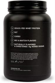 img 2 attached to 🥜 Bad Athletics Peanut Butter Grass Fed 100% Whey Protein Isolate - 20g Protein, 5 Ingredients, Naturally Flavored & Sweetened (30 Servings)