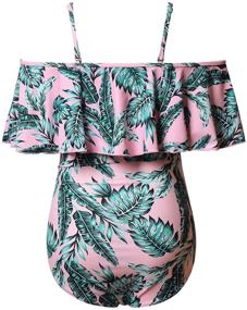 img 3 attached to 🤰 GINKANA Maternity Swimsuits - Stylish Beachwear for Expecting Moms in Swimsuits & Cover Ups