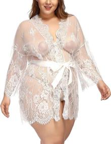img 1 attached to 👗 Plus Size Women's Lingerie Nightgown: TGD XXXXL Nightwear for Women