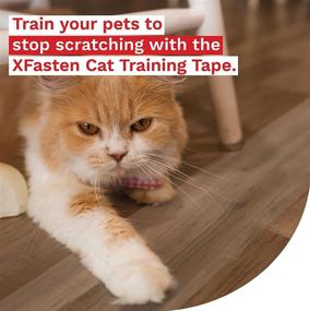 img 1 attached to Clear Anti-Scratch Cat Training Tape 🐾 - XFasten - 2.5-Inches x 15 Yards