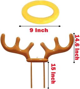 img 2 attached to MeiGuiSha Inflatable Reindeer: Christmas Games 2 Pack with Antler Ring Toss Game for Christmas Party