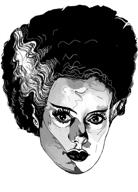 the bride of frankenstein sticker logo