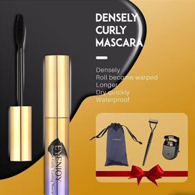 img 3 attached to 💦 Densely Curled Waterproof Mascara: Dries Quickly, Lengthens Lashes, Prevents Clumping, Long-Lasting All Day - Includes Eyelash Comb and Curler - Gift Package Included